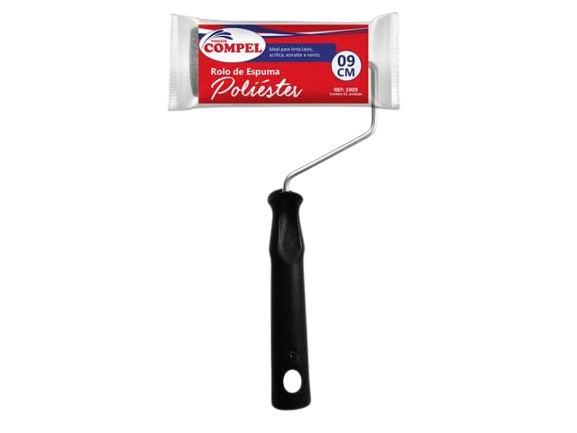 Rolo Poliéster Preto 9cm Laet
